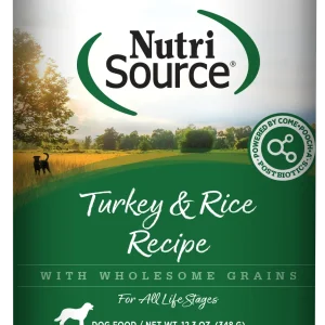 NutriSource Canned Dog Food Turkey & Rice 12ea/12.3 oz