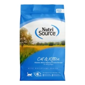 NutriSource Cat & Kitten All Life Stages Dry Cat Food Chicken Meal, Salmon & Liver 12 lb
