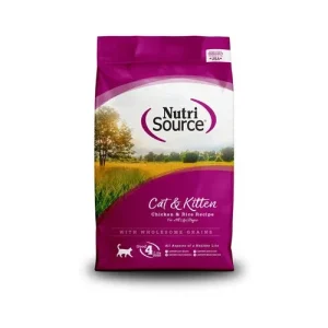 NutriSource Cat & Kitten All Life Stages Dry Cat Food Chicken & Rice 1.5 lb