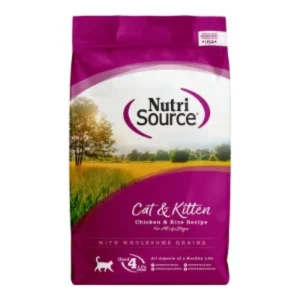 NutriSource Cat & Kitten All Life Stages Dry Cat Food Chicken & Rice 4 lb