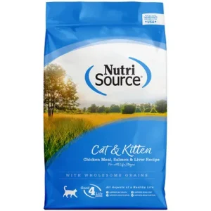 NutriSource Cat & Kitten Chicken Meal, Salmon & Liver Dry Cat Food
