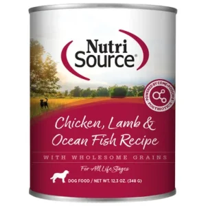 NutriSource Chicken, Lamb & Ocean Fish Recipe w/ Wholesome Grains Canned Dog Food