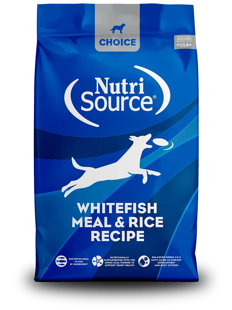 NutriSource Choice Dry Dog Food White Fish Meal & Rice 5 lb