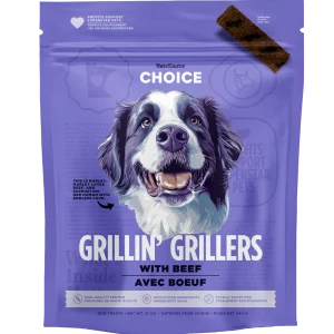 NutriSource Choice Grillin' Grillers Dog Treats Beef 12 oz