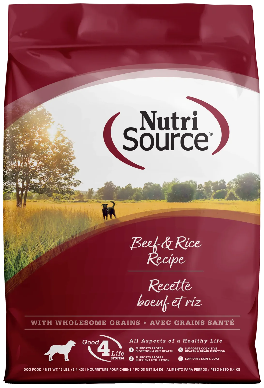 NutriSource Dry Dog Food Beef & Rice 12 lb