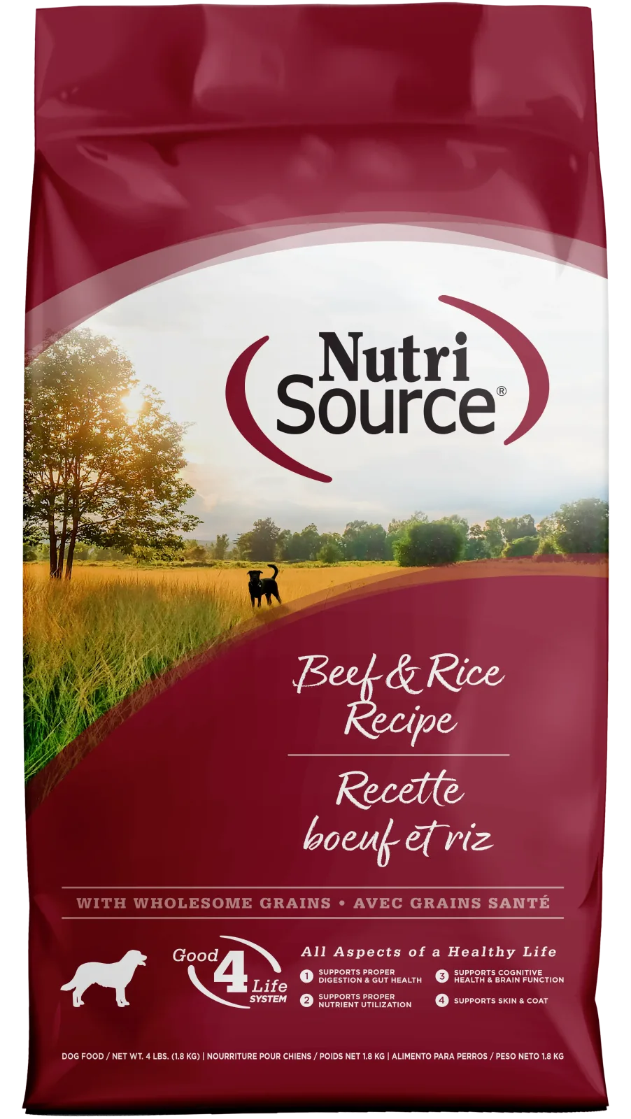 NutriSource Dry Dog Food Beef & Rice 4 lb