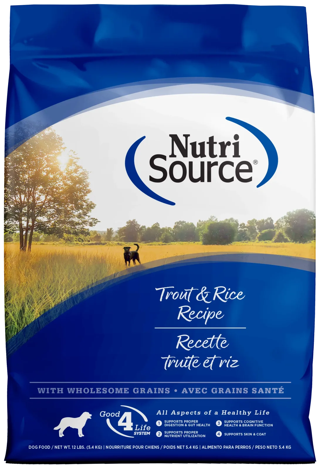 NutriSource Dry Dog Food Trout & Rice 12 lb