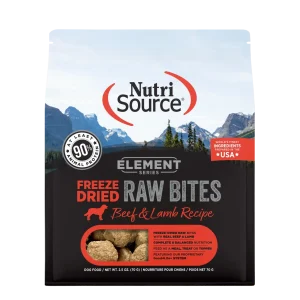 NutriSource Element Freeze Dried Raw Bites Dry Dog Food Beef & Lamb 2.5 oz