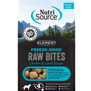 NutriSource Element Freeze Dried Raw Bites Dry Dog Food Chicken & Duck 10 oz