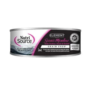 NutriSource Element Series Grain-Free Wet Cat Food - Turkey, Duck & Rabbit, 5.5 oz each, Case of 12