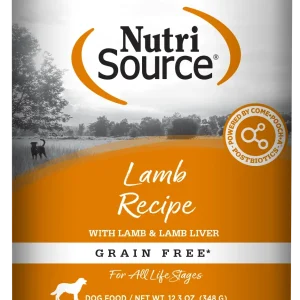 NutriSource Grain Free Canned Dog Food Lamb 12ea/12.3 oz