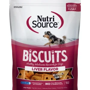 NutriSource Grain Free Liver Biscuits Dog Treats