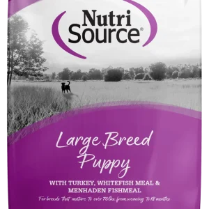 NutriSource Large Breed Puppy Grain Free Dry Dog Food Turkey, Whitefish Meal & Menhaden Fish Meal 1.5 lb