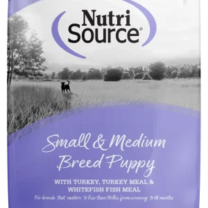 NutriSource Large Breed Puppy Grain Free Dry Dog Food White Turkey,Turkey Meal & Whitefish Fish Meal 1.5 lb