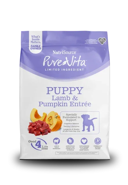 NutriSource Pure Vita LID Dry Puppy Food Lamb & Pumpkin 12 lb