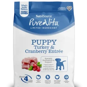 NutriSource Pure Vita LID Dry Puppy Food Turkey & Cranberry 4 lb