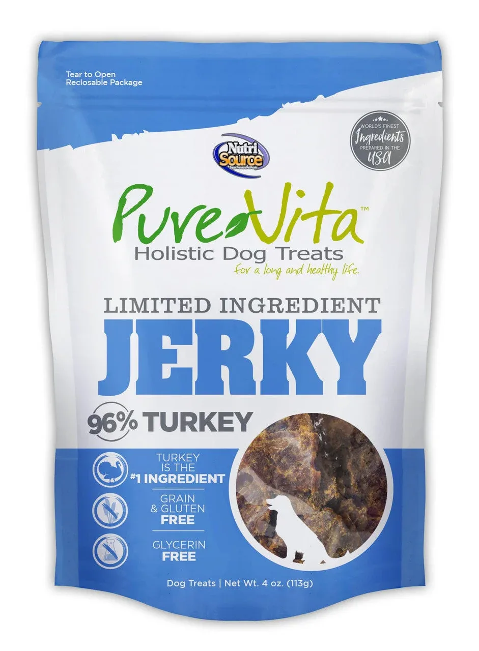 NutriSource Pure Vita Turkey Jerky Treats {L+1x}