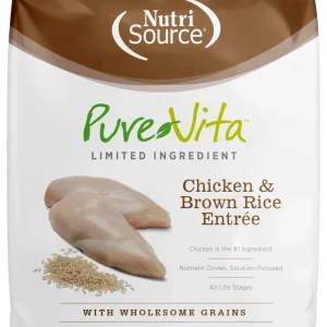 NutriSource PureVita LID Dry Dog Food Chicken & Brown Rice Entrée 12 lb
