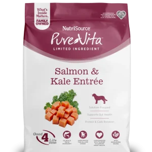 NutriSource PureVita LID Dry Dog Food Salmon & Kale 4 lb