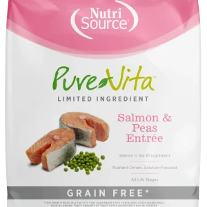 NutriSource PureVita LID Grain Free Dry Dog Food Salmon & Peas Entrée 12 lb