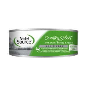 NutriSource Select Recipe Grain-Free Canned Cat Food - Country Select, 5.5 oz each, Case of 12