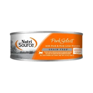 NutriSource Select Recipe Grain-Free Canned Cat Food Pork Select 5.5 oz