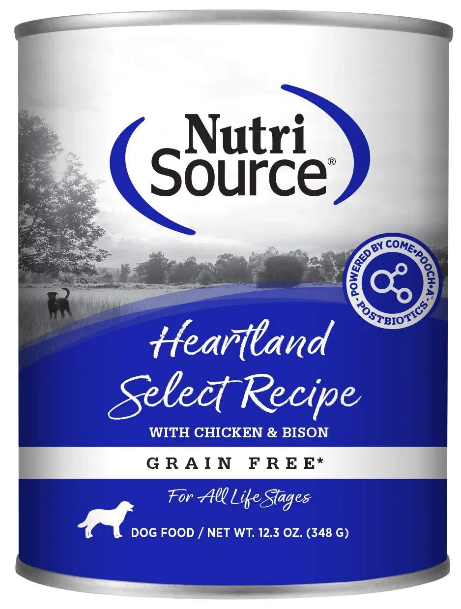 NutriSource Select Recipe Grain Free Canned Dog Food Heartland Select 12ea/12.3 oz