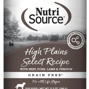 NutriSource Select Recipe Grain Free Canned Dog Food High Plains Select 12ea/12.3 oz