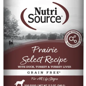 NutriSource Select Recipe Grain Free Canned Dog Food Prarie Select 12ea/12.3 oz