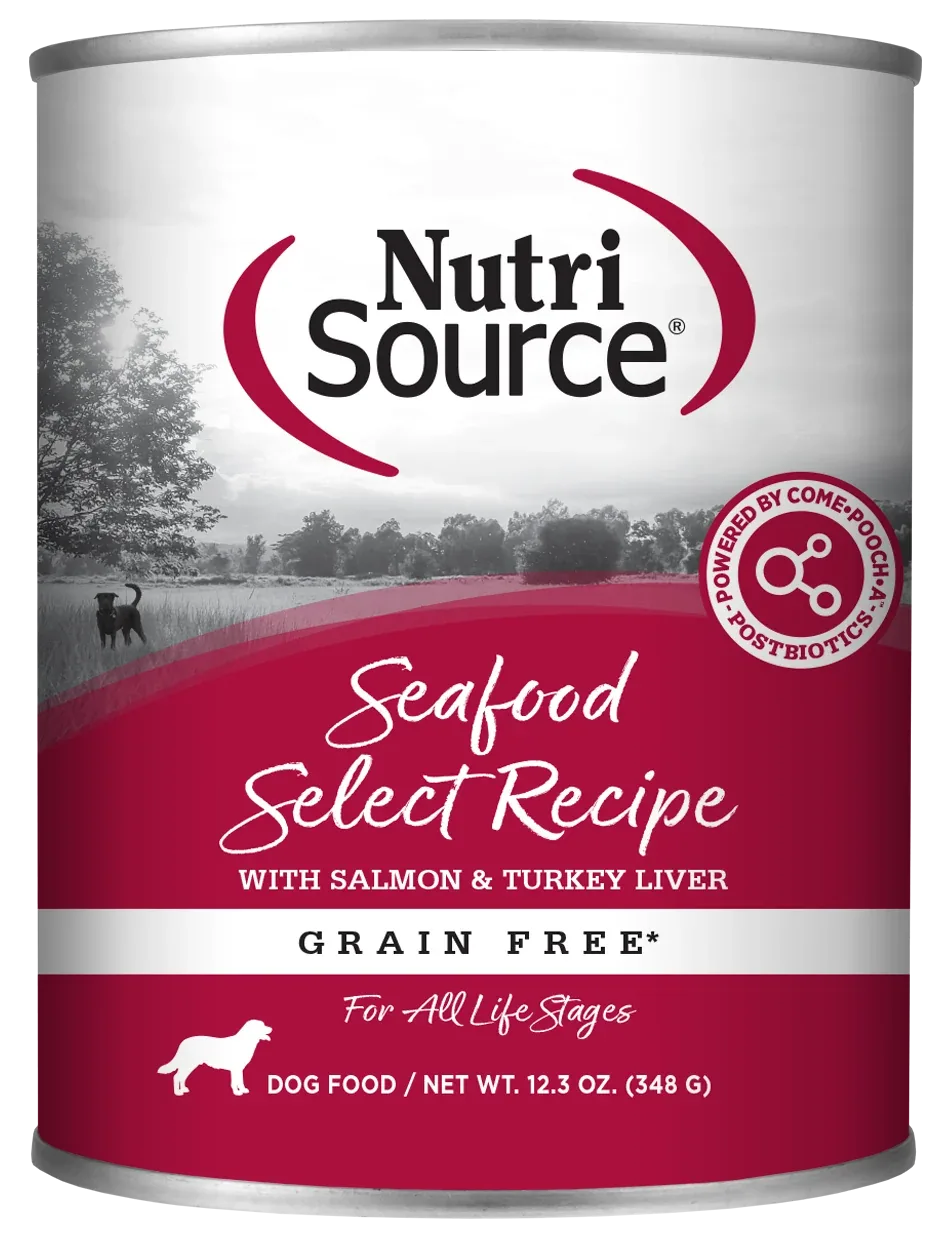 NutriSource Select Recipe Grain Free Canned Dog Food Seafood Select 12ea/12.3 oz