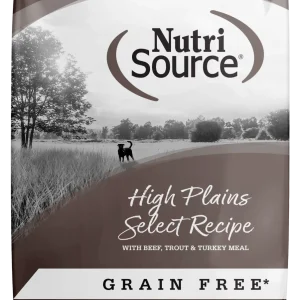 NutriSource Select Recipe Grain Free Dry Dog Food High Plains Select 4 lb