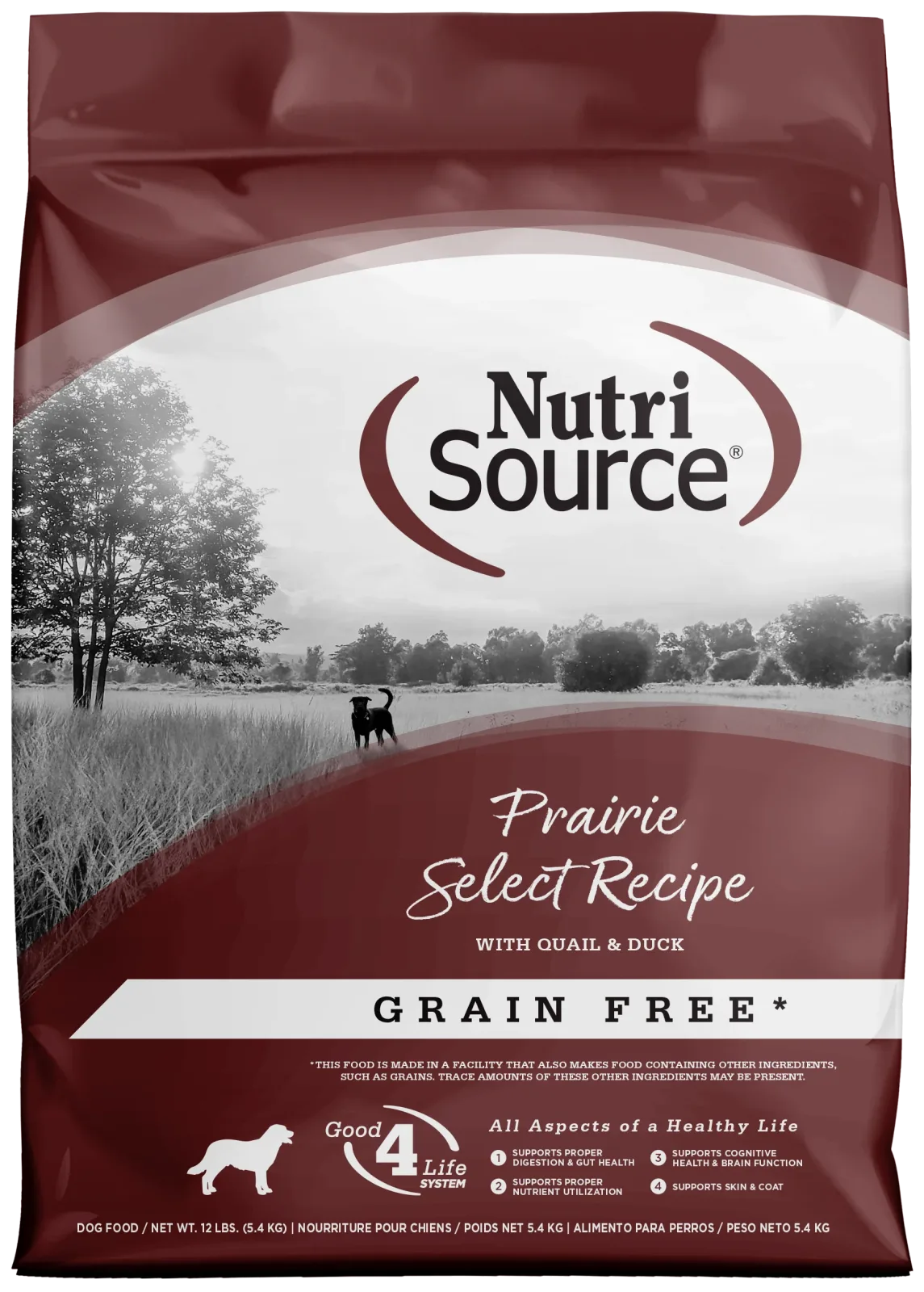 NutriSource Select Recipe Grain Free Dry Dog Food Prarie Select 12 lb