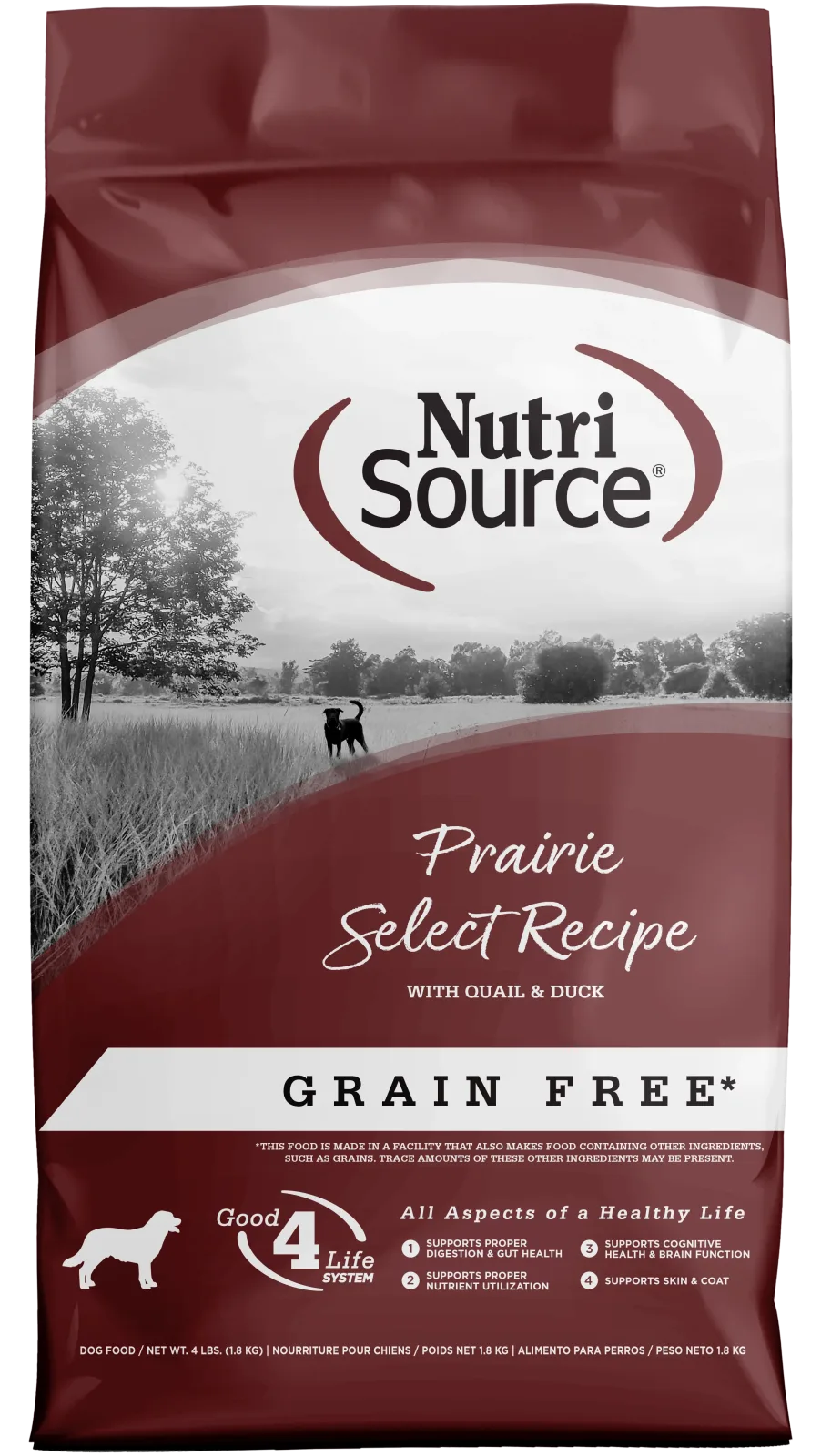 NutriSource Select Recipe Grain Free Dry Dog Food Prarie Select 4 lb