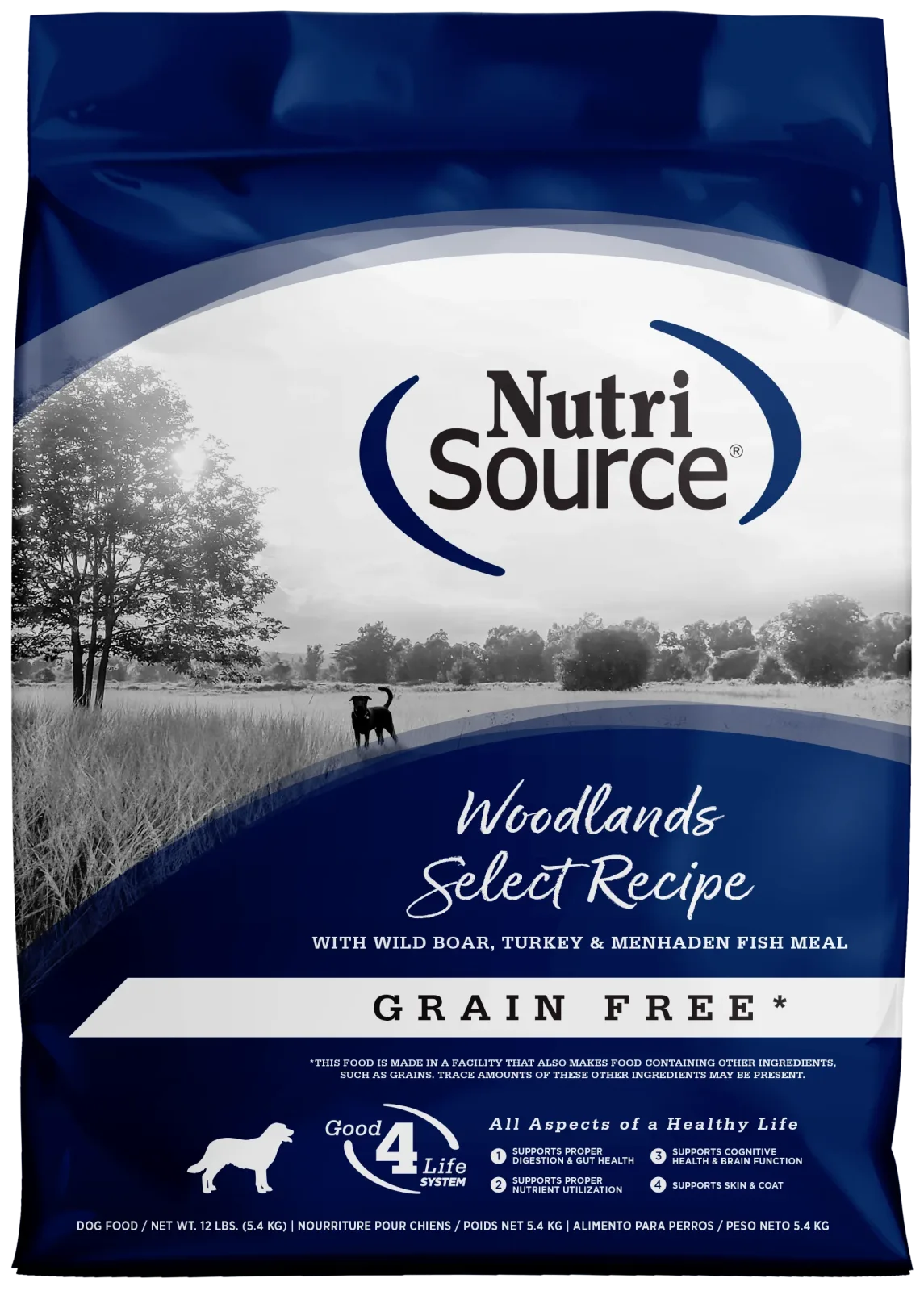 NutriSource Select Recipe Grain Free Dry Dog Food Woodlands Select 12 lb