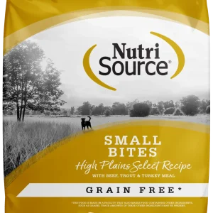 NutriSource Select Recipe Small Bites Grain Free Dry Dog Food High Plains Select 12 lb