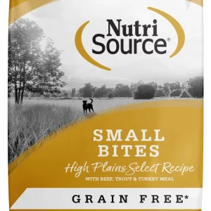NutriSource Select Recipe Small Bites Grain Free Dry Dog Food High Plains Select 4 lb