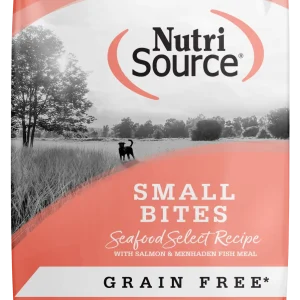 NutriSource Select Recipe Small Bites Grain Free Dry Dog Food Seafood Select 4 lb