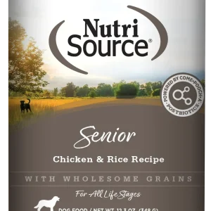 NutriSource Senior Canned Dog Food Chicken & Rice 12ea/12.3 oz