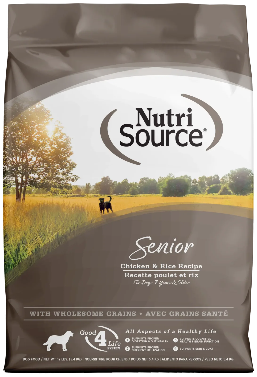NutriSource Senior Dry Dog Food Chicken & Rice 12 lb