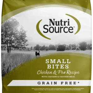 NutriSource Small Bites Grain Free Dry Dog Food Chicken & Peas 12 lb