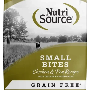 NutriSource Small Bites Grain Free Dry Dog Food Chicken & Peas 4 lb