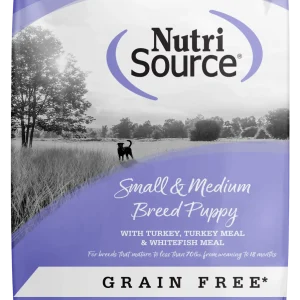 NutriSource Small & Medium Breed Puppy Grain Free Dry Dog Food Turkey 4 lb