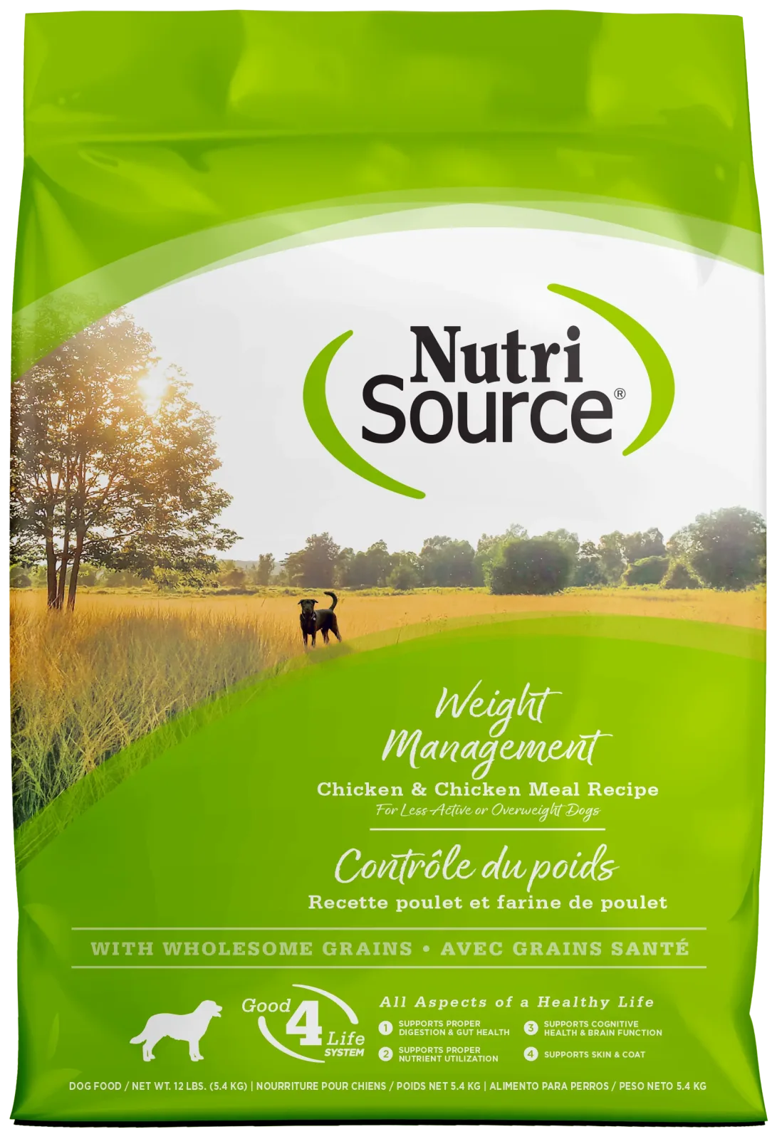 NutriSource Weight Management Dry Dog Food Chicken 12 lb
