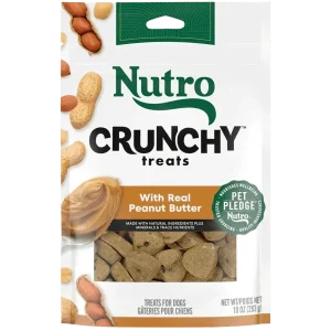 NUTRO Crunchy Dog Treats with Real Peanut Butter, 10 oz. Bag