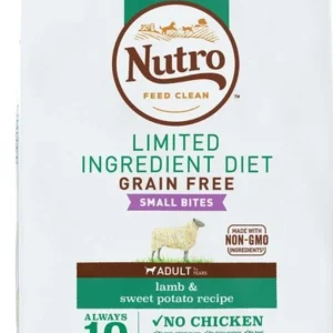 Nutro Limited Ingredient Diet Grain Free Small Bites Adult Lamb and Sweet Potato Dry Dog Food
