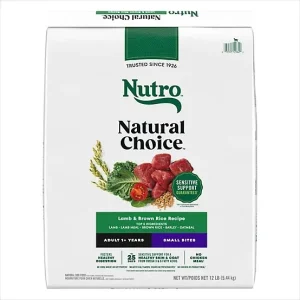 Nutro Natural Choice Small Bites Adult Lamb and Brown Rice Recipe Dry Dog Food, 12lb