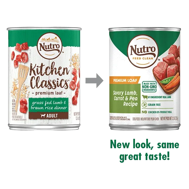 Nutro Premium Loaf Grain Free Savory Lamb, Carrot & Pea Adult Canned Dog Food - Image 2