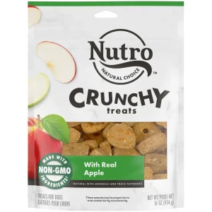 Nutro Products Crunchy Dog Treats Apple 16 oz