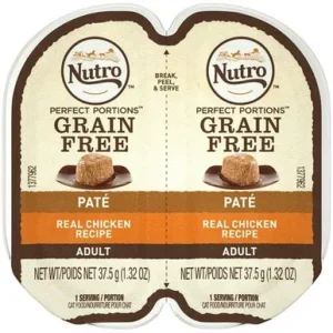 Nutro Products Grain Free Perfect Portions Soft Loaf Chicken Recipe Cat Wet Food 24Ea/2.65 Oz, 24 Pk