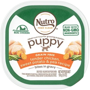 Nutro Puppy Tender Chicken & Rice Recipe Cuts In Gravy Dog Food Trays